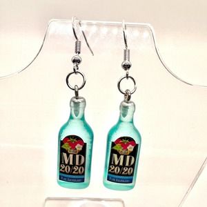 MD 20/20 Bottle Earrings - Alcohol Earrings - New Years Eve Party Earrings